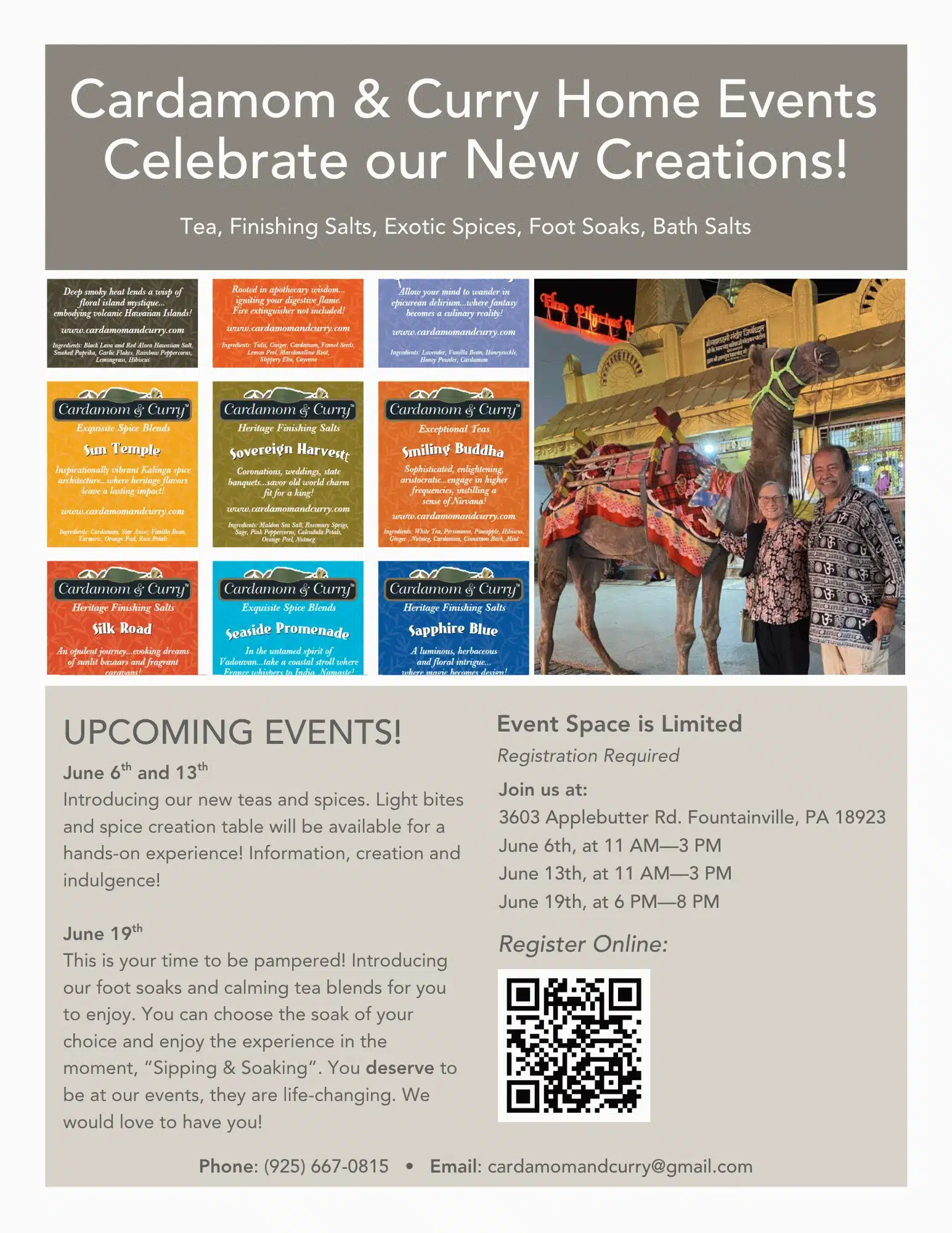 Cardamom Curry Event Flyer site